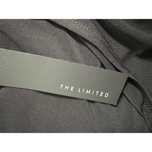 The Limited Dress Faux Wrap Sleeveless Black Fit Flare Size M Knit Stretch New - Picture 8 of 10